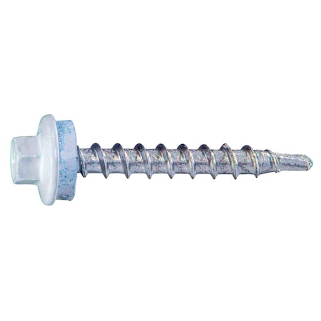 Buildright Self-Drilling Screw, #10 x 1-1/2 in, Painted Steel Flange Hex Head External Hex Drive, 86 PK 09546